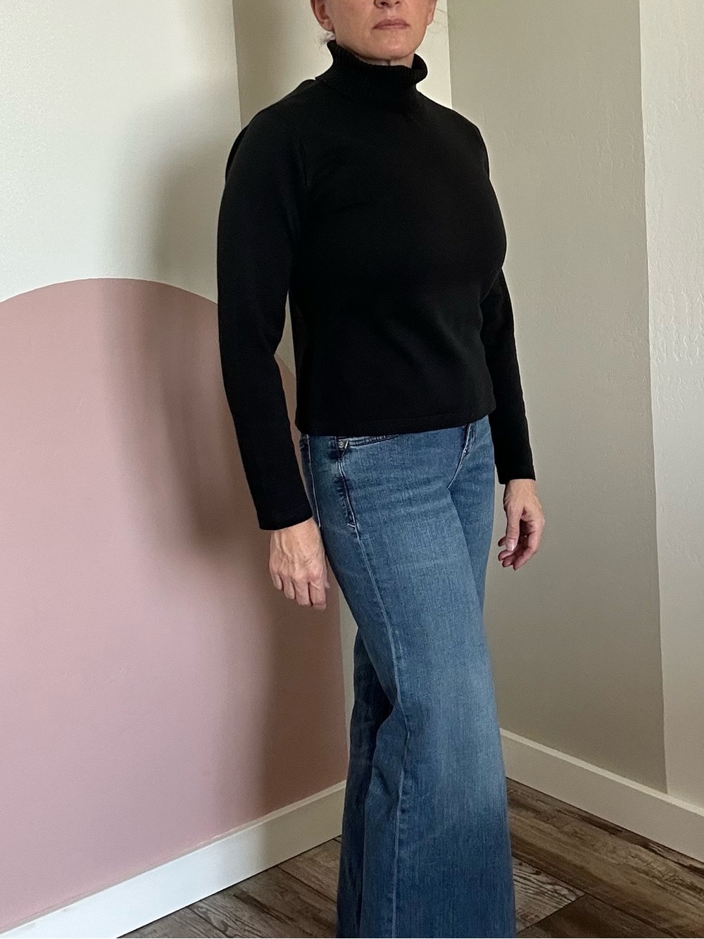 Talbots Knit Sweater Women’s Turtleneck Black Size Small